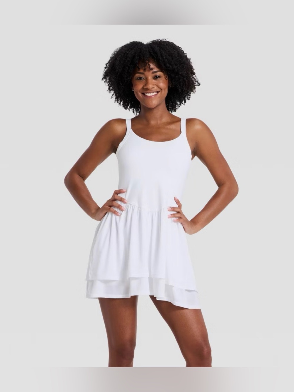 Women's Active Knit Layered Dress - All In Motion White